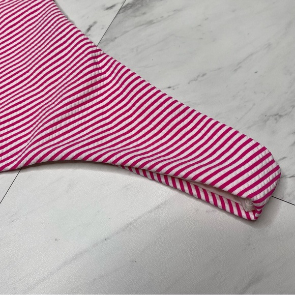 New! Onia Pink and White Stripe Swim Bikini Bottom M - Picture 4 of 10